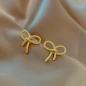 Preview: Großhandel B2B Silber pin Perle luftige Vintage Ohrringe E2550 Gold